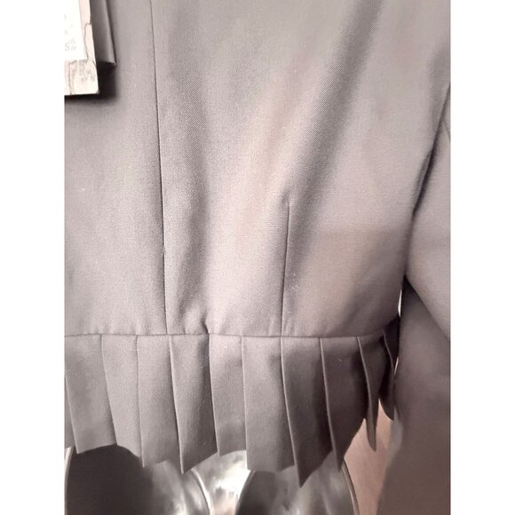 NWT The Kooples Womens Black Cropped Double-Breasted Pleated Blazer EU 38/US 6 - Picture 13 of 14